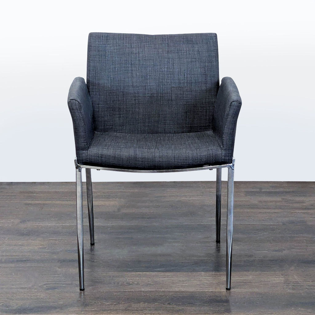 Certainly! Since you referenced "these images" but haven't uploaded any, I'll provide three general example alt texts for a dining chair based on typical product images. If you upload the images, I can tailor the alt text specifically to them.