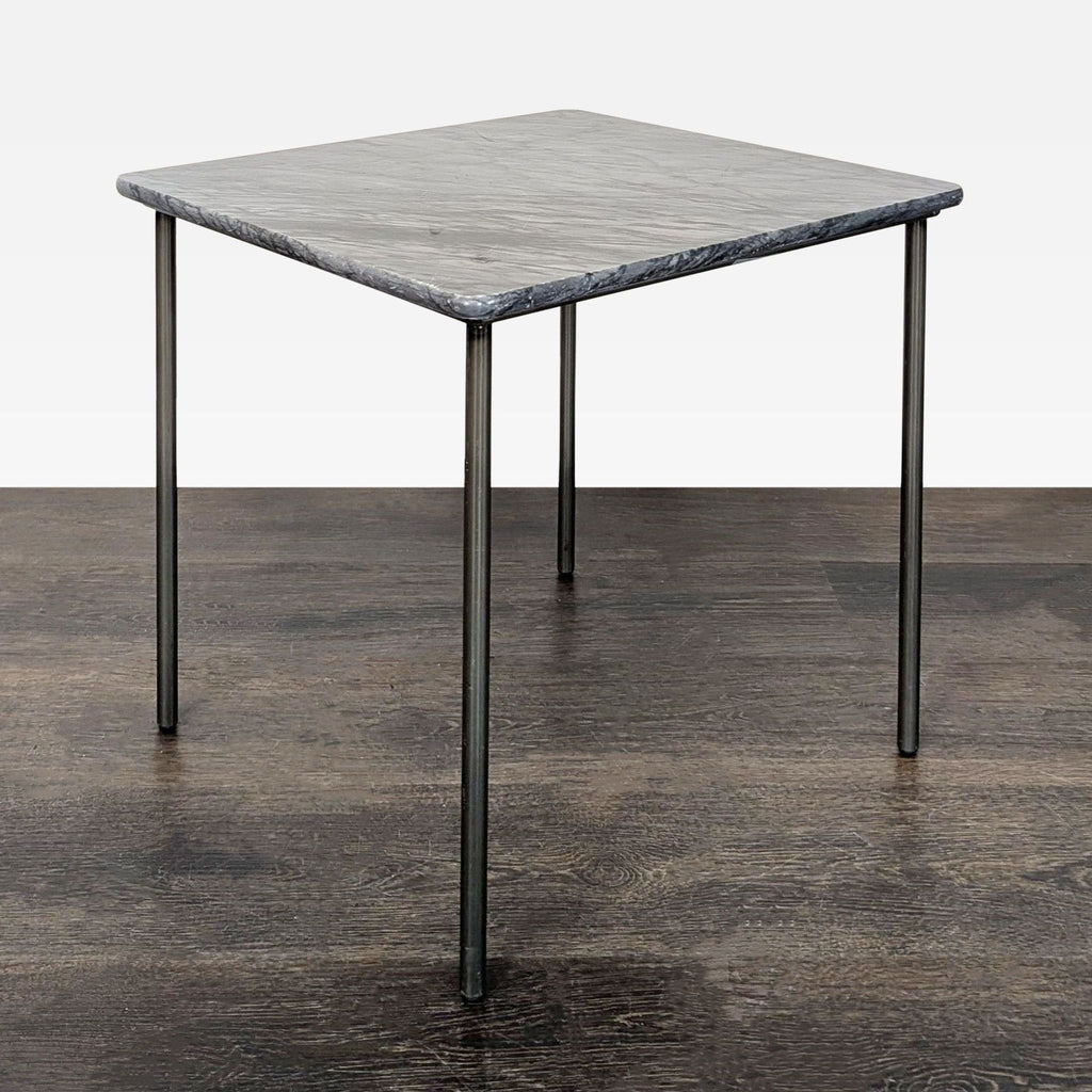 Marble Top Side Table on Metal Legs