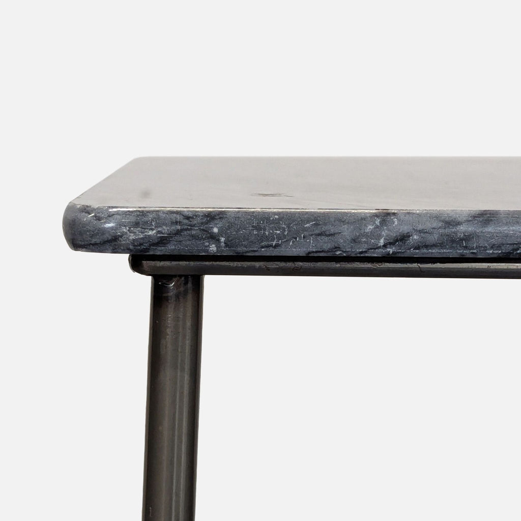 Marble Top Side Table on Metal Legs