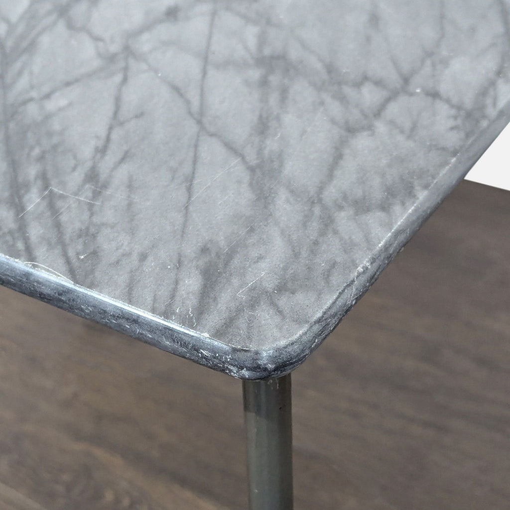 Marble Top Side Table on Metal Legs