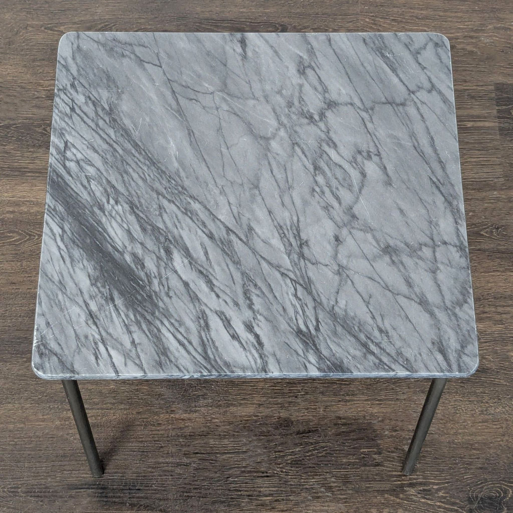 Marble Top Side Table on Metal Legs