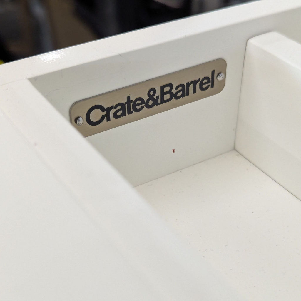 Crate and Barrel White X-Leg Modern Desk