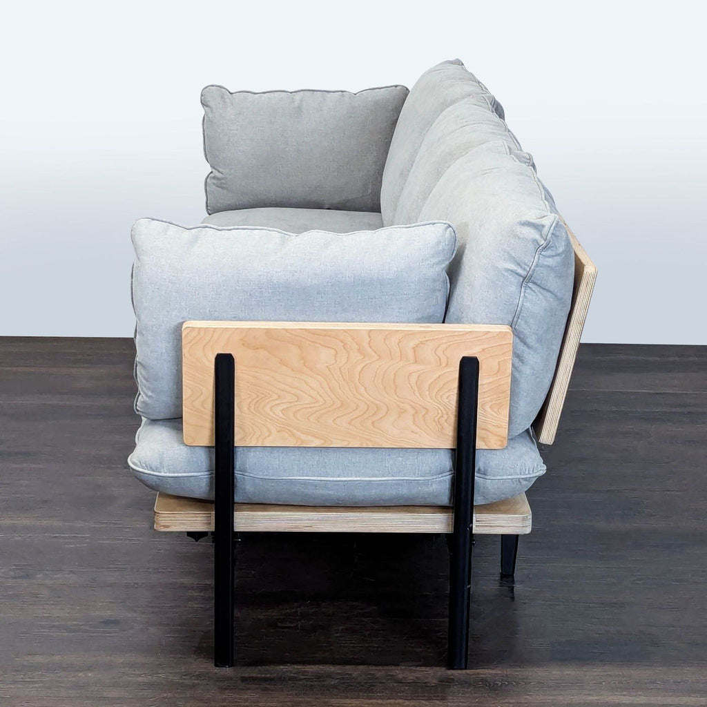 Floyd Home 3-Seat Modern Sofa with Light Gray Cushions