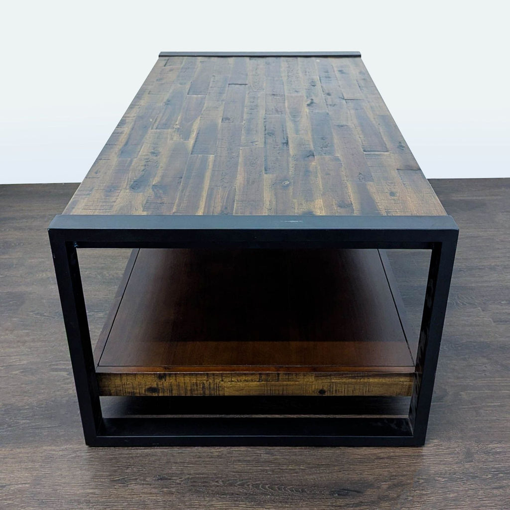 Jofran Two Tier Metal and Wood Coffee Table