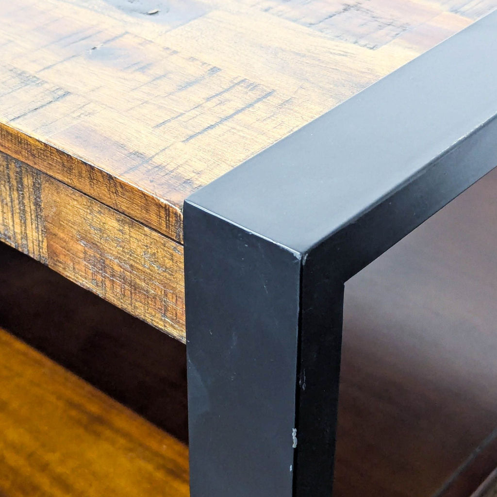 Jofran Two Tier Metal and Wood Coffee Table