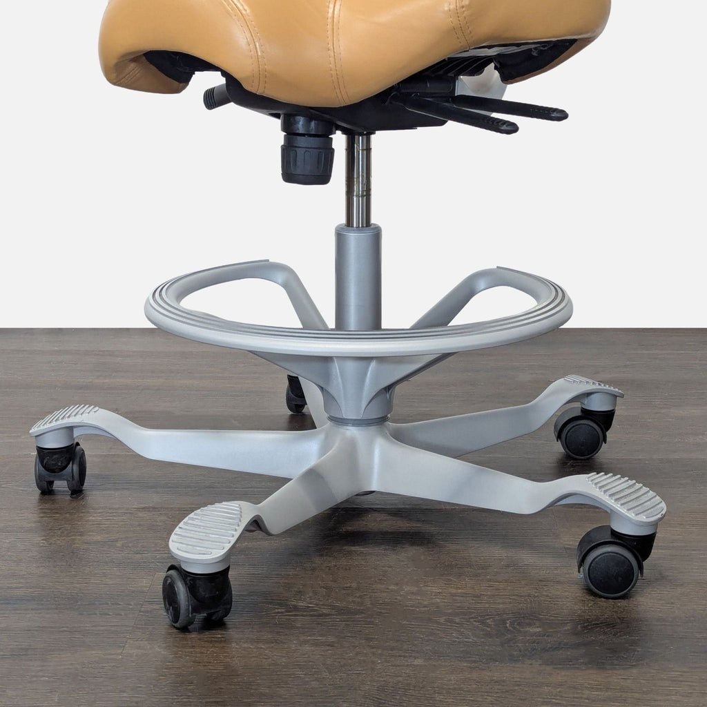 HÅG Capisco Saddle Chair - Tan Leather Ergonomic Office Chair