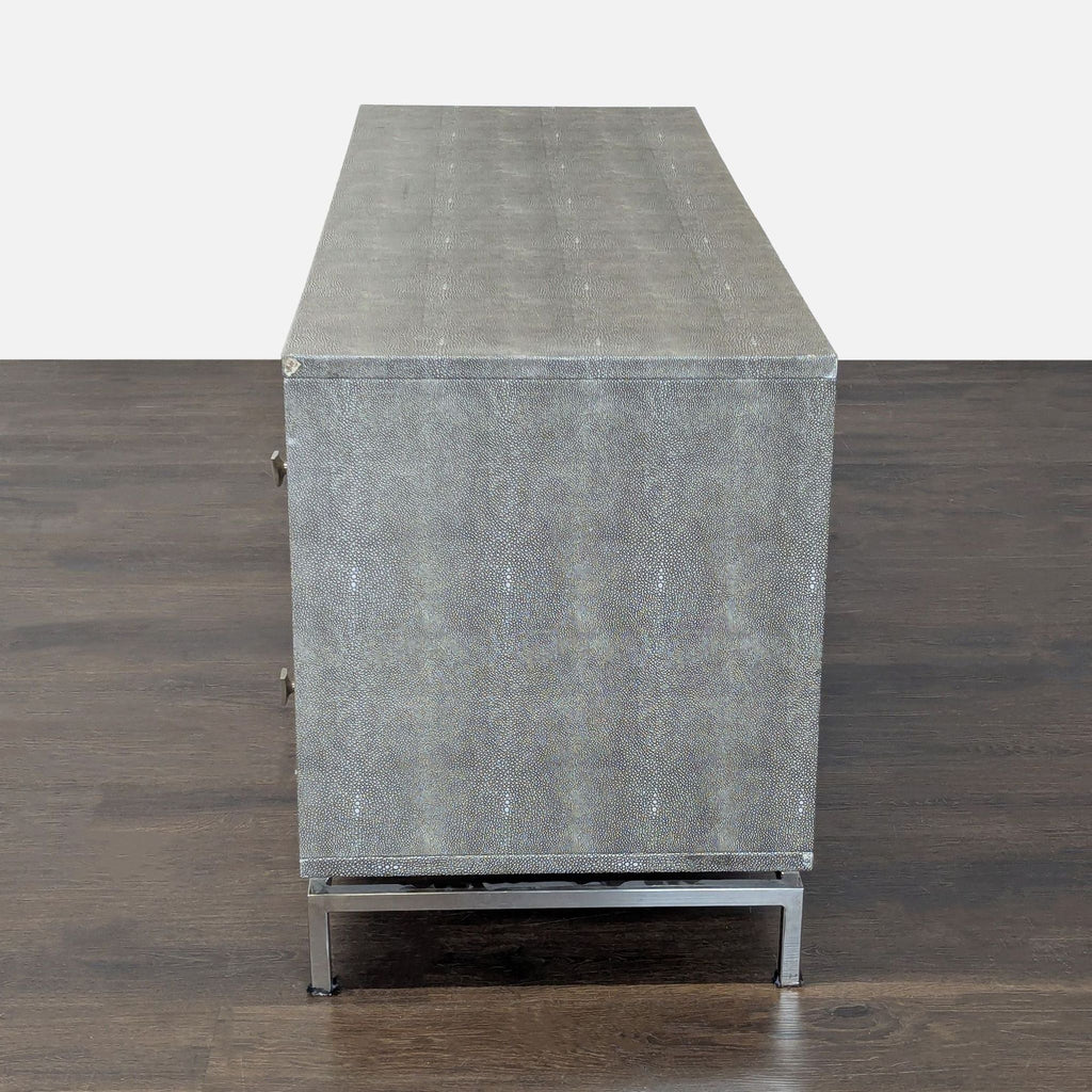 CB2 Shagreen Modern Grey 4-Drawer Dresser with Metal Base - Accepted Offer (22.22% discount)