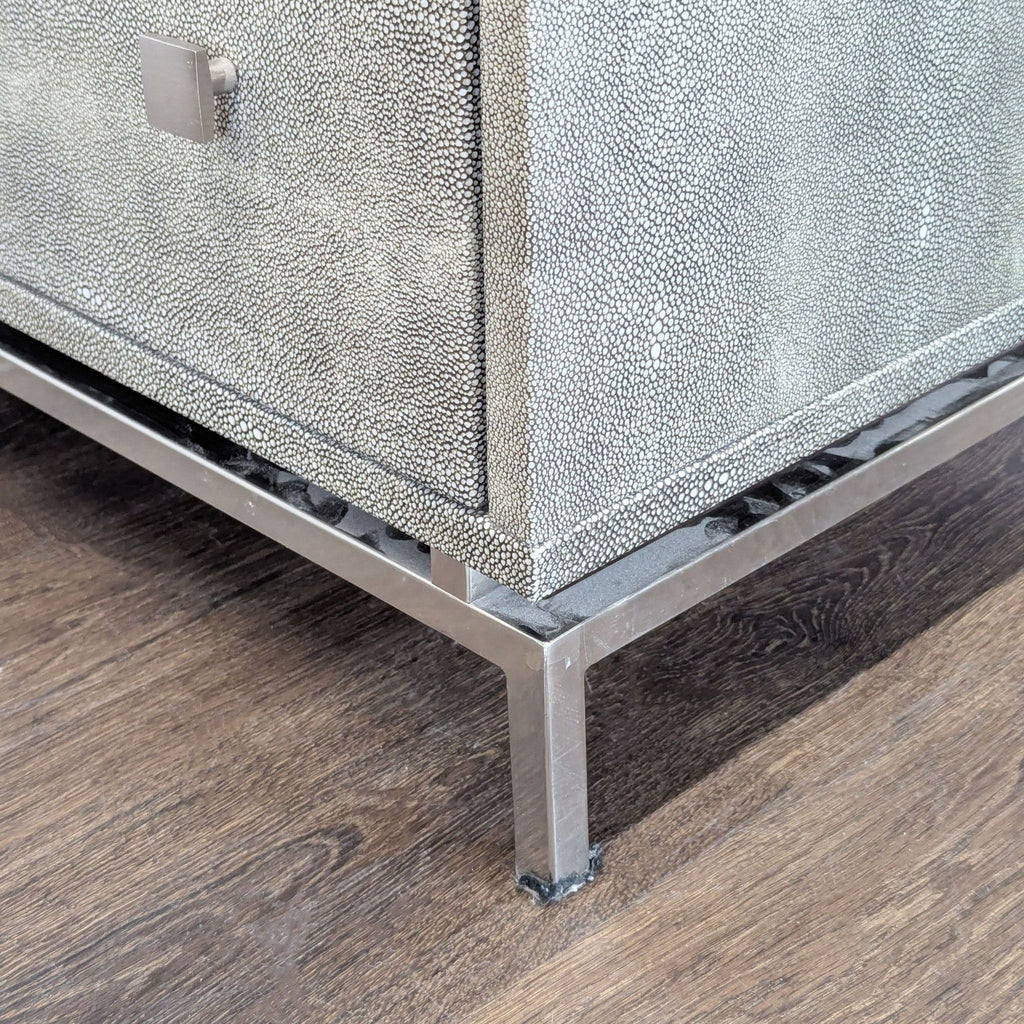 CB2 Shagreen Modern Grey 4-Drawer Dresser with Metal Base - Accepted Offer (22.22% discount)