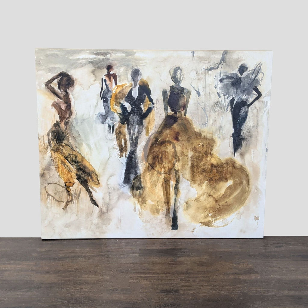 Z Gallerie Abstract Fashion Figures Art Print - Modern Wall Decor