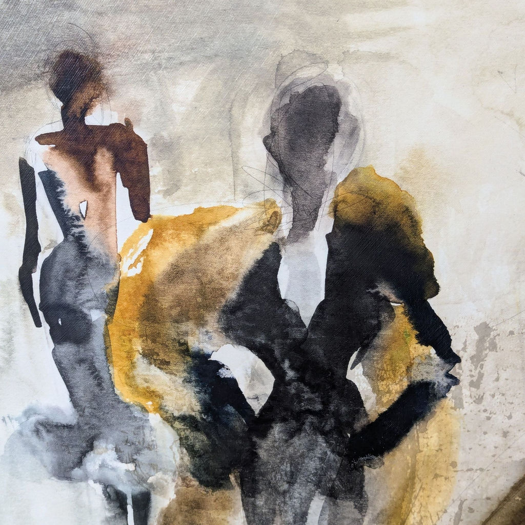 Z Gallerie Abstract Fashion Figures Art Print - Modern Wall Decor