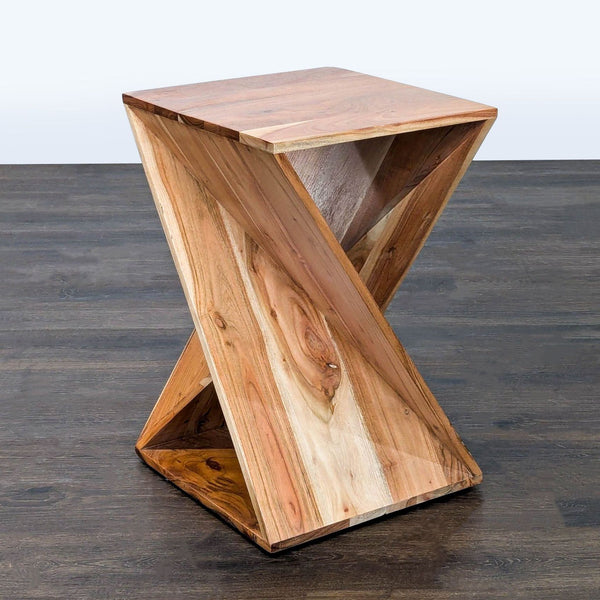 Twisted Wood Accent Table