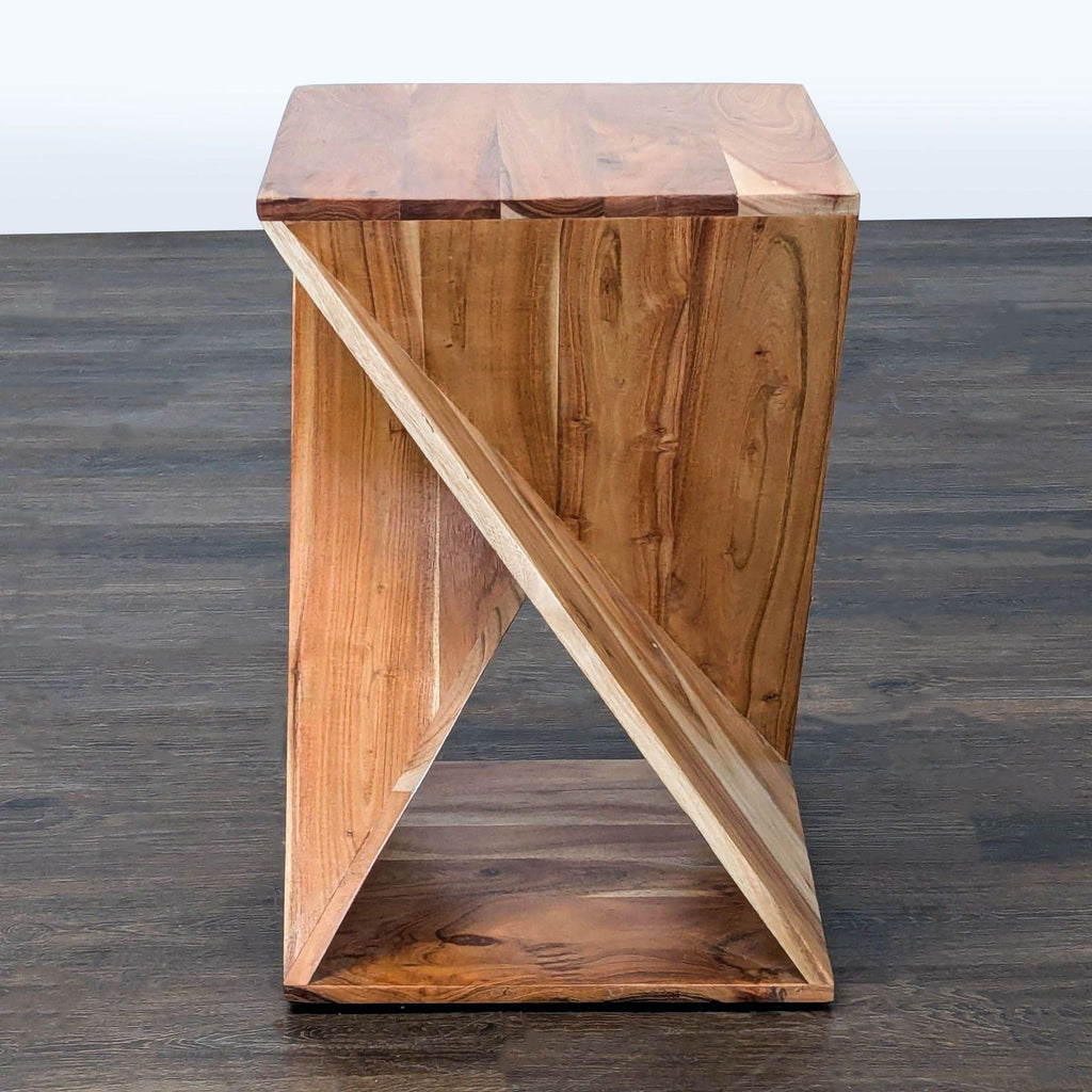Twisted Wood Accent Table