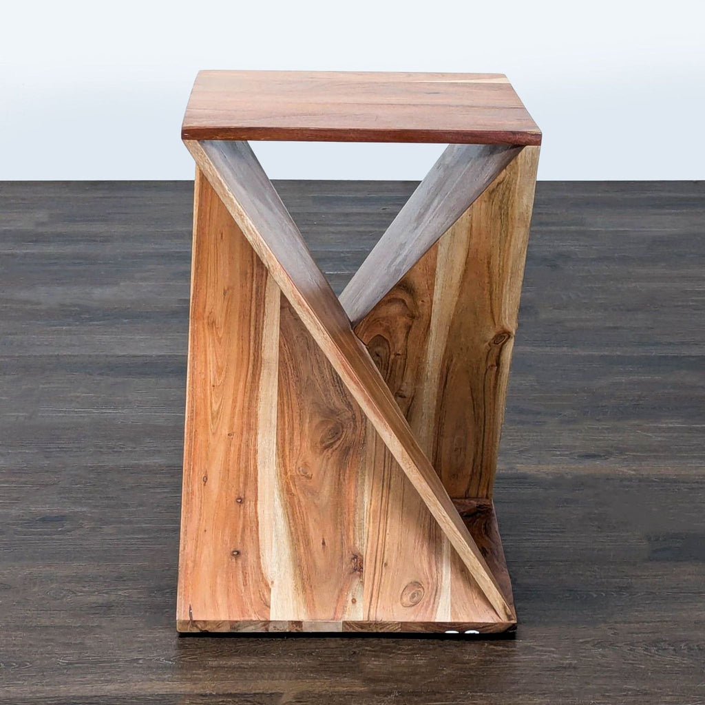 Twisted Wood Accent Table