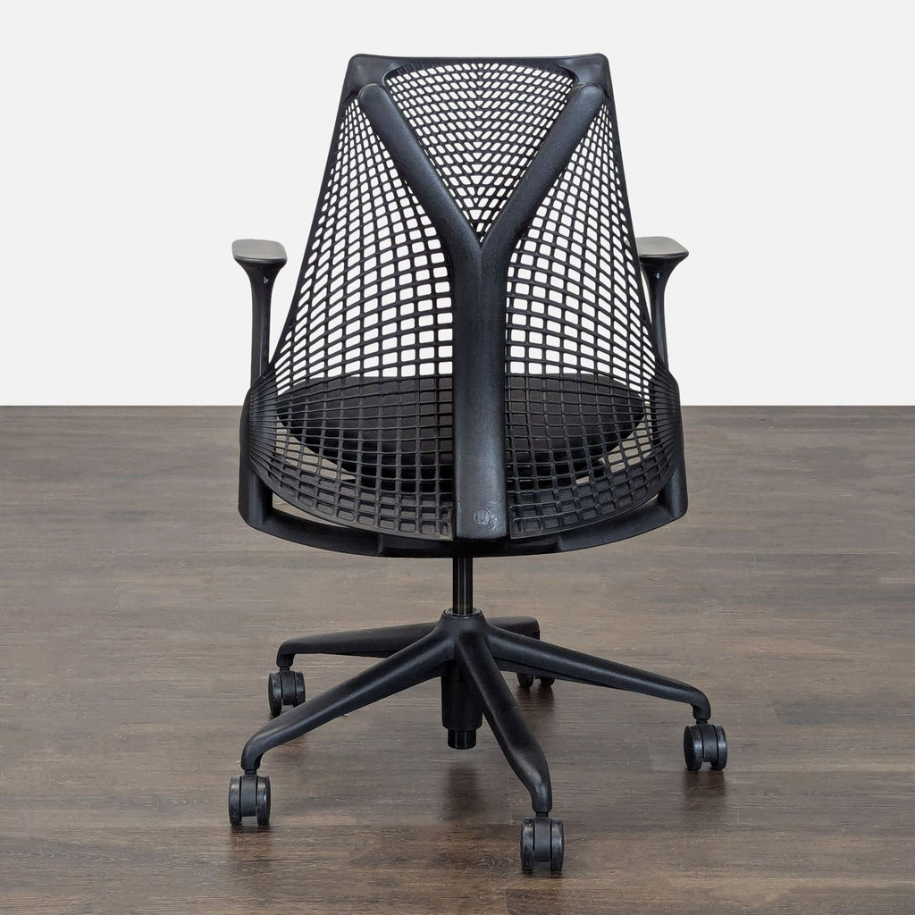 Herman Miller Sayl Black Office Chair with Mesh Back and Adjustable Arms