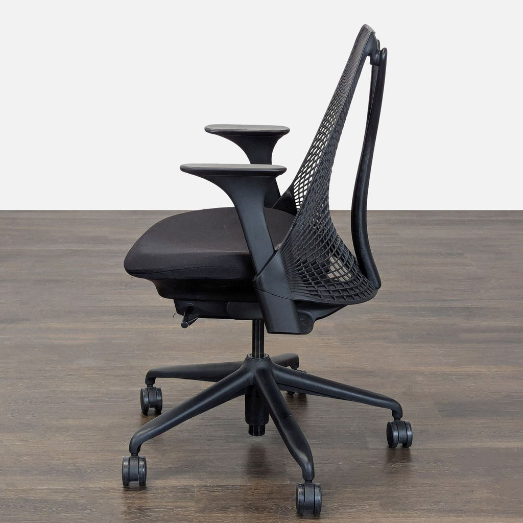 Herman Miller Sayl Black Office Chair with Mesh Back and Adjustable Arms