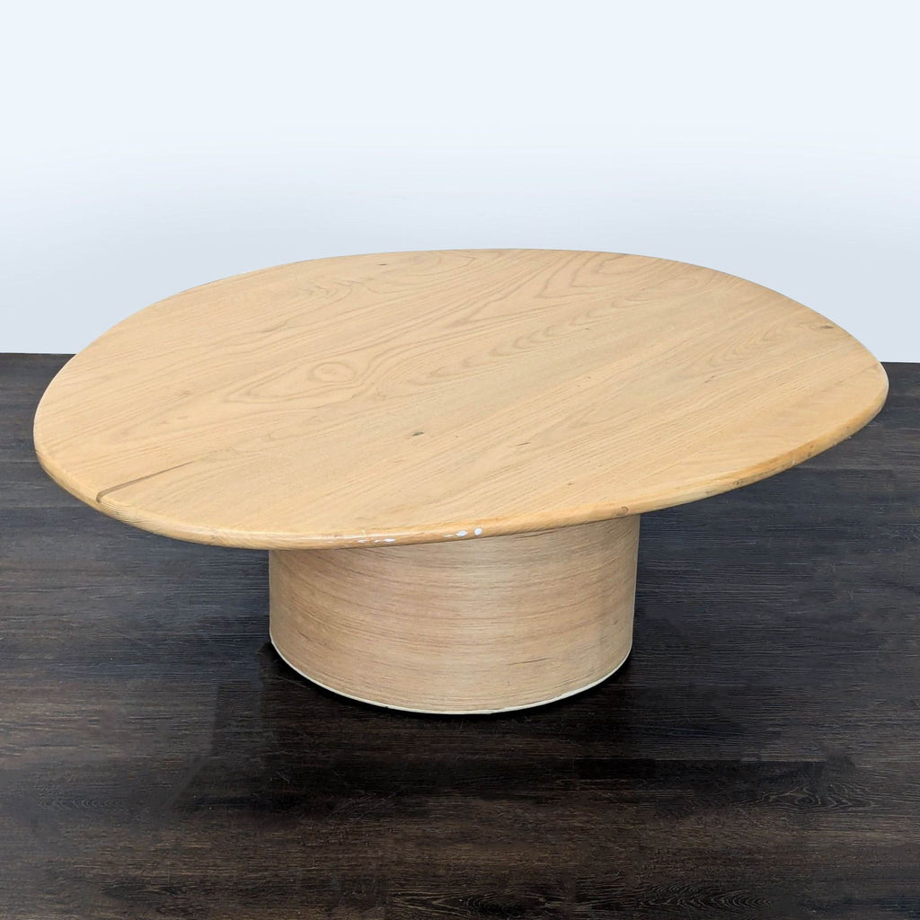 3. Elegant coffee table with a sturdy veneered base, blending style and function.