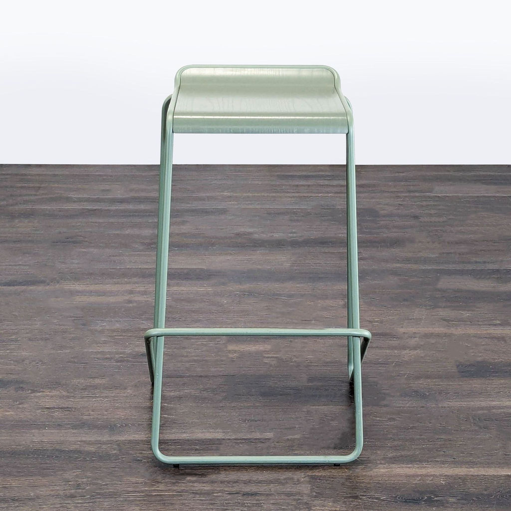 Certainly! However, it appears that you haven't provided the images or a full description for the item. If you can share the images or at least a detailed description of the stool, ottoman, or bench from Blu Dot, I can create the summarized alt texts for you. Please provide the missing info so I can assist you further!