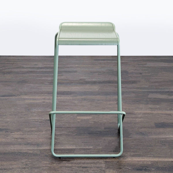 Certainly! However, it appears that you haven't provided the images or a full description for the item. If you can share the images or at least a detailed description of the stool, ottoman, or bench from Blu Dot, I can create the summarized alt texts for you. Please provide the missing info so I can assist you further!