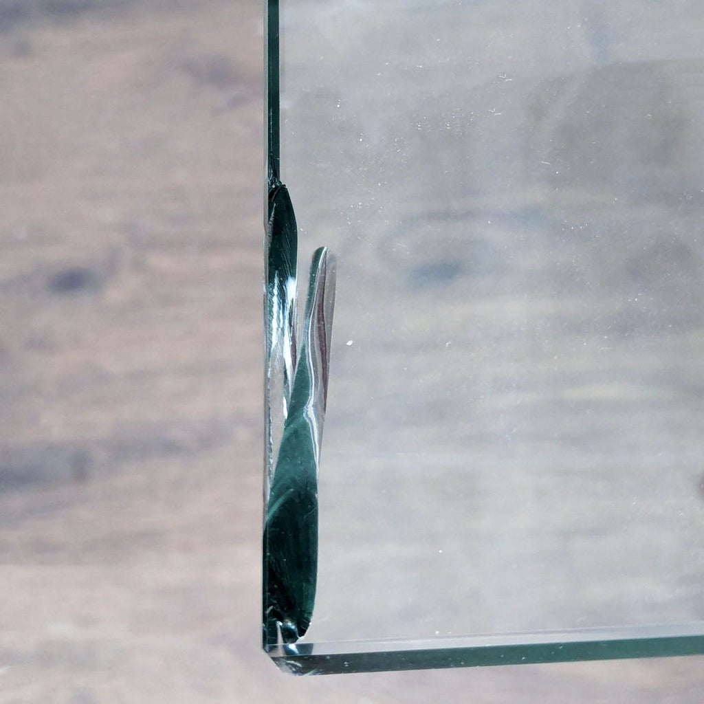 Glass Top Dining Table on Wood Base