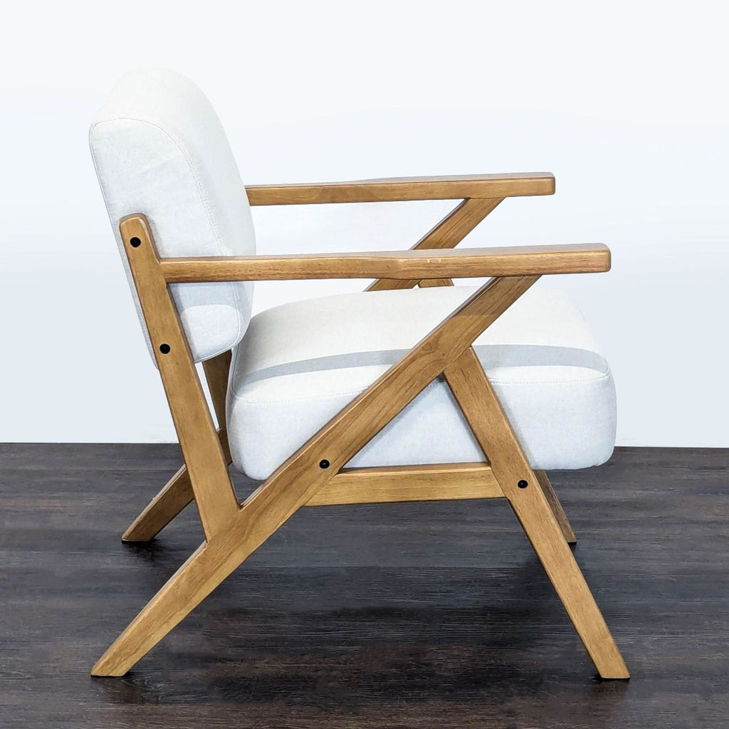 Anji Cozy Home Ltd. Modern Lounge Chair with Wooden Frame and Cushions