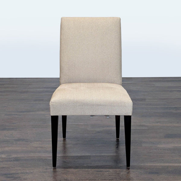 Crate & Barrel Upholstered Dining Chair with Ebony Legs