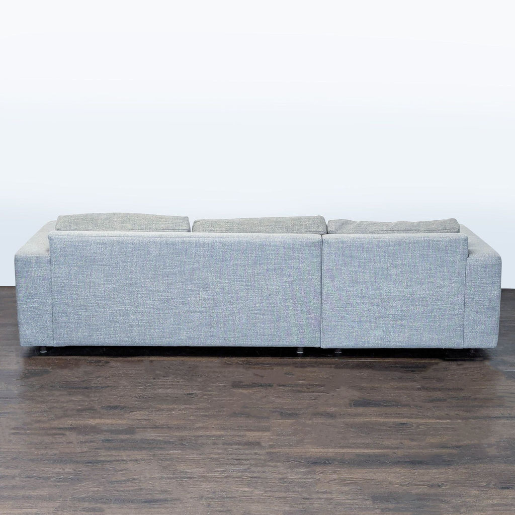 West Elm Urban Modern Gray Sectional Sofa with Left-Facing Chaise