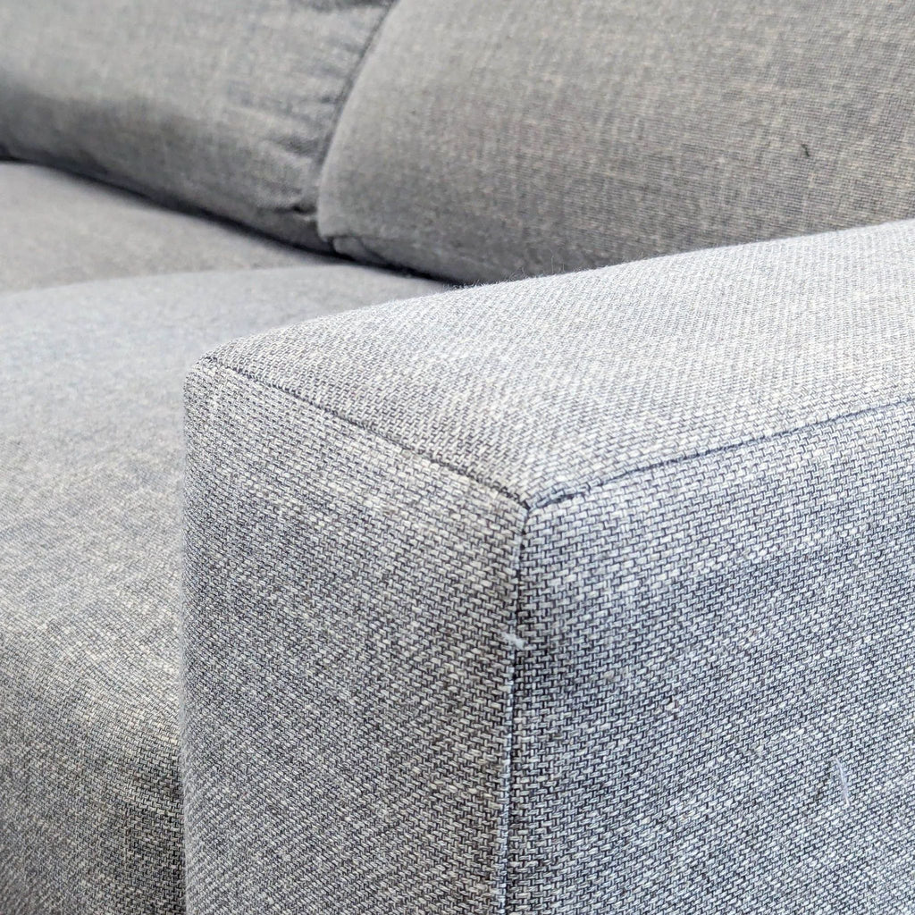 West Elm Urban Modern Gray Sectional Sofa with Left-Facing Chaise