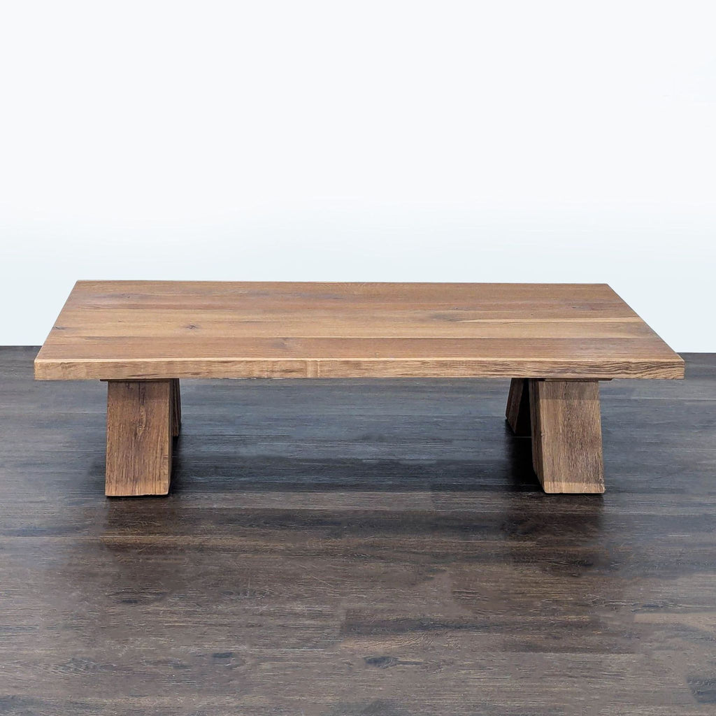 Restoration Hardware Oak Brule Live Edge Coffee Table