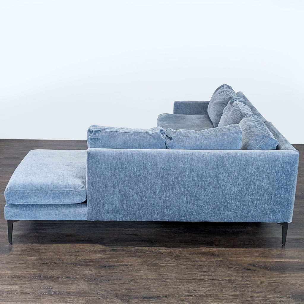 West Elm Andes Modern Gray Sectional Sofa – Spacious and Comfortable
