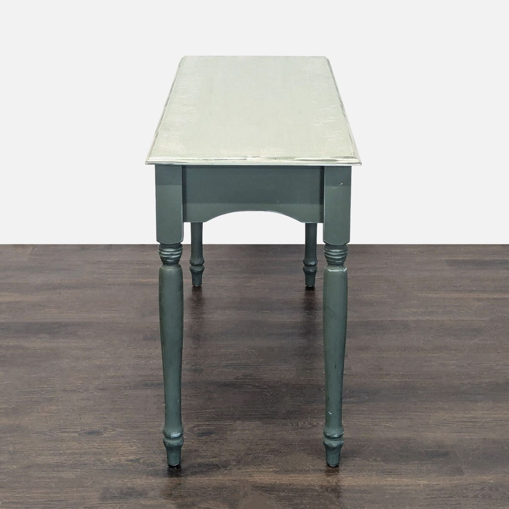 Stenciled Top Wood Console Table