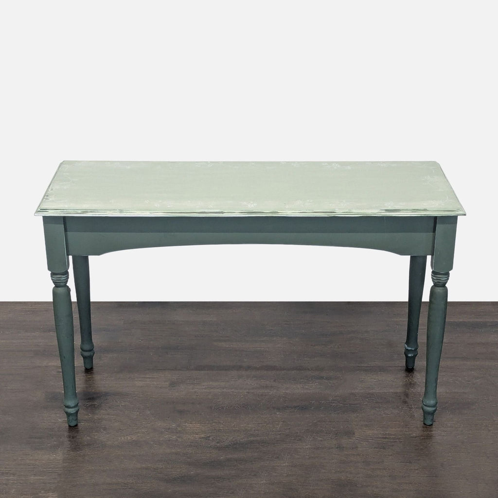 Stenciled Top Wood Console Table