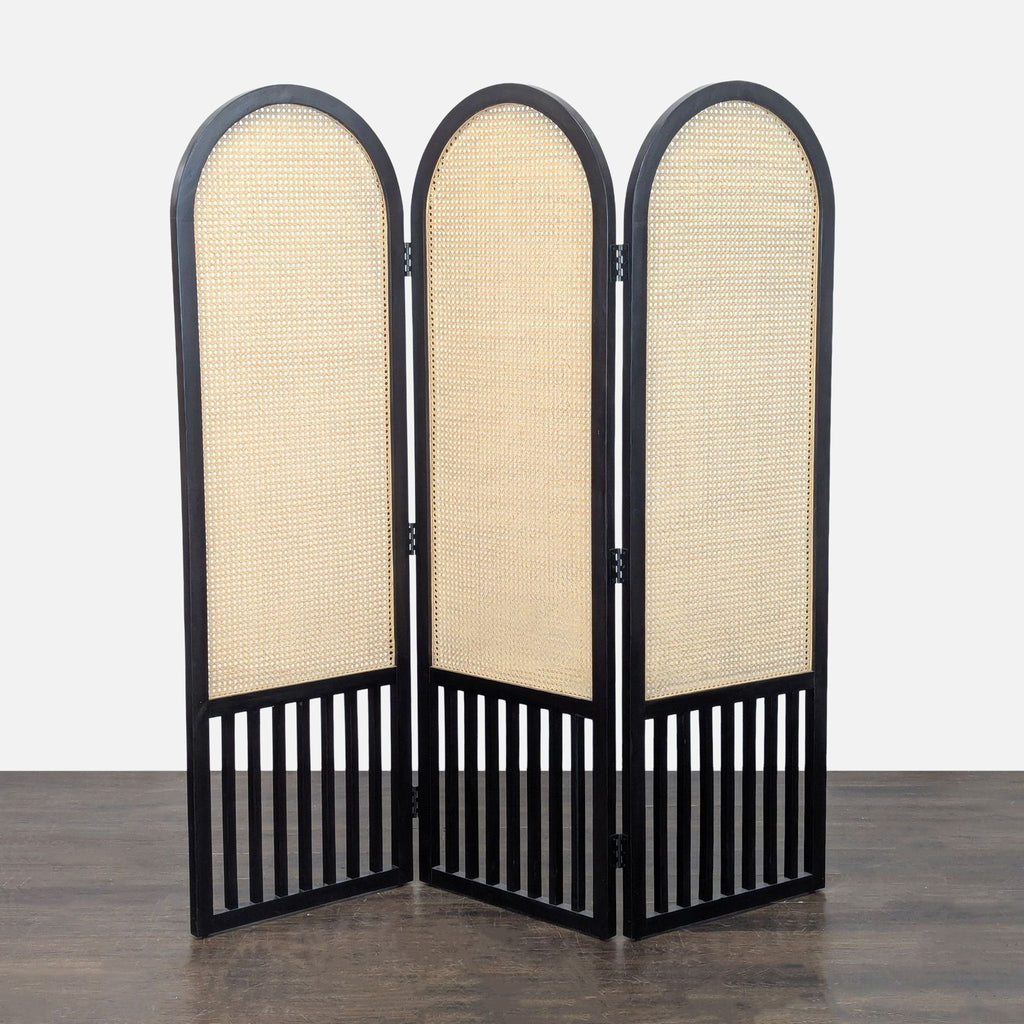Crate & Barrel Anaise Cane Room Divider Screen