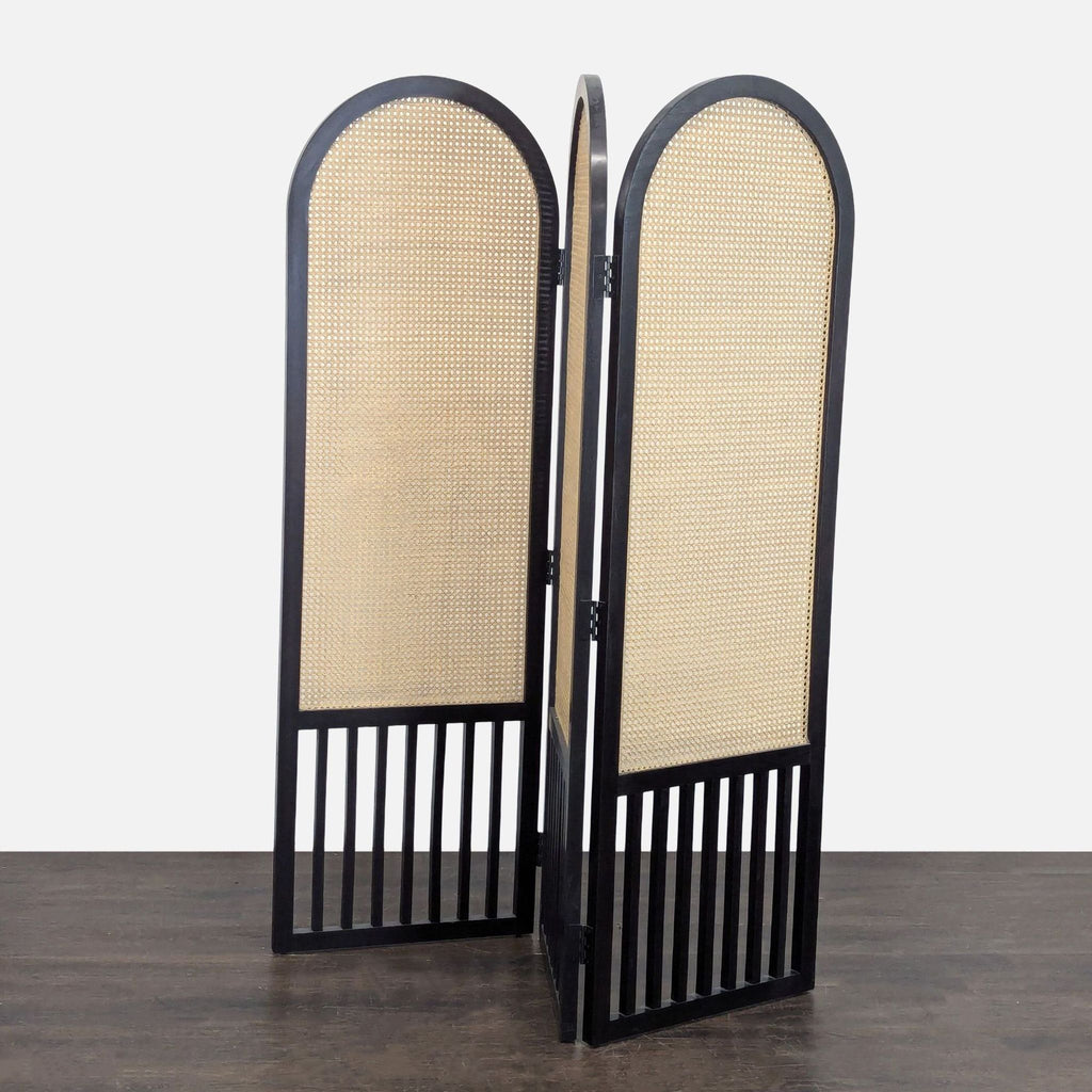 Crate & Barrel Anaise Cane Room Divider Screen