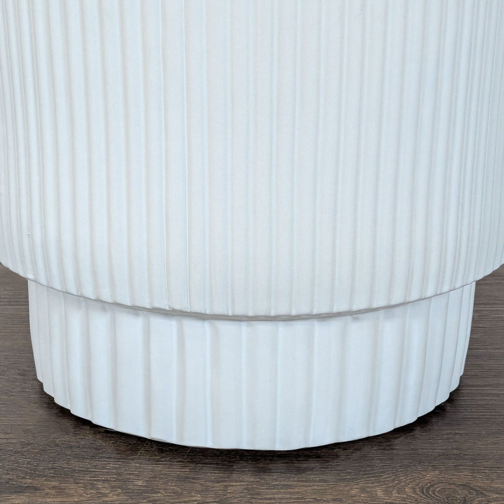 West Elm White Fluted Side Table
