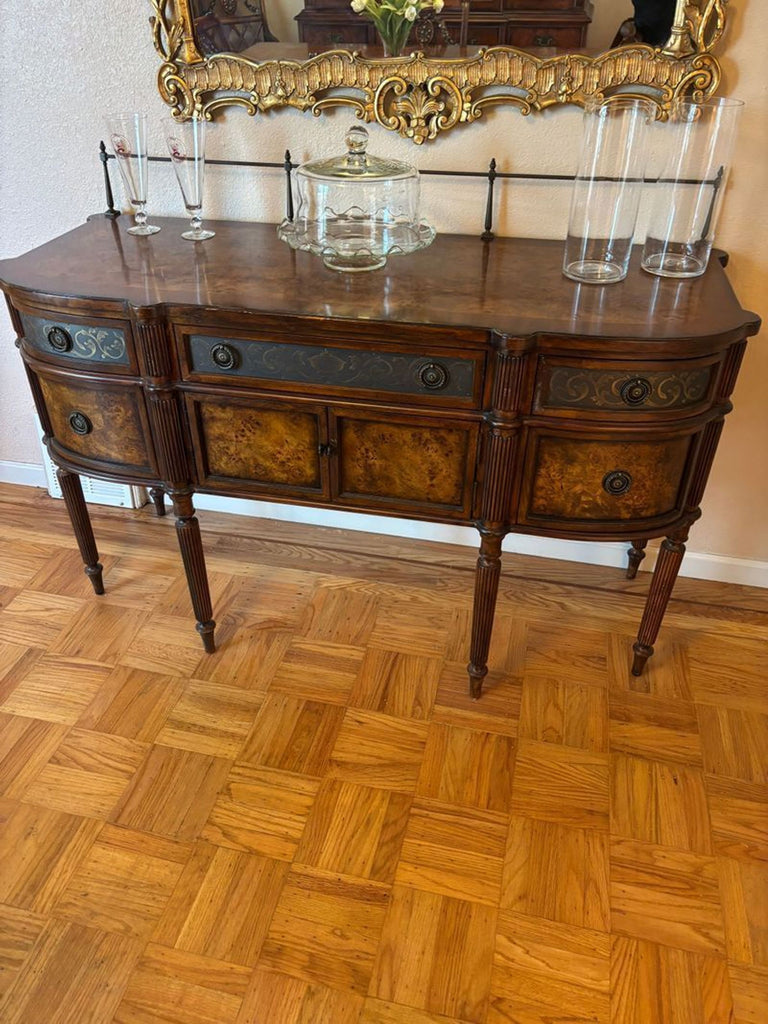Certainly! Since you haven't included the images themselves or the complete description, I'll provide three generalized, distinct alt text options based on standard sideboard & credenza items. If you have specific details or images, feel free to share them for more tailored alt text. Here are the examples: