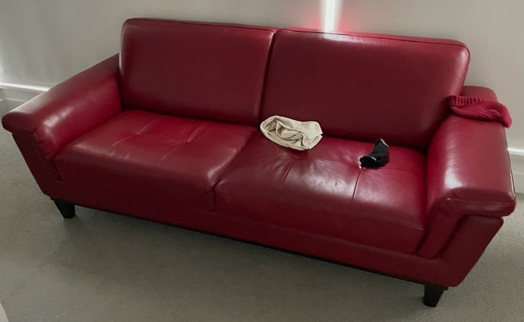 Modern 3-seat couch from Ana Furniture, made around 2019, featuring a sleek and neutral design.