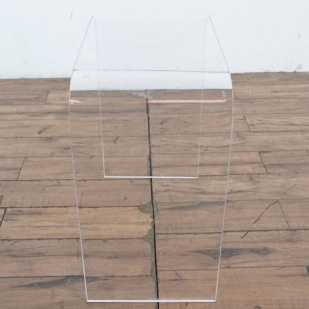 Pair of Clear Acrylic End Tables