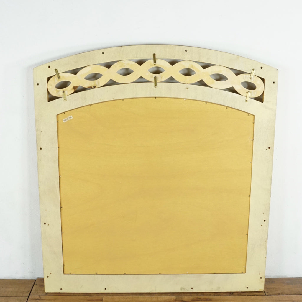 Vintage Carved Wood Arch Wall Mirror