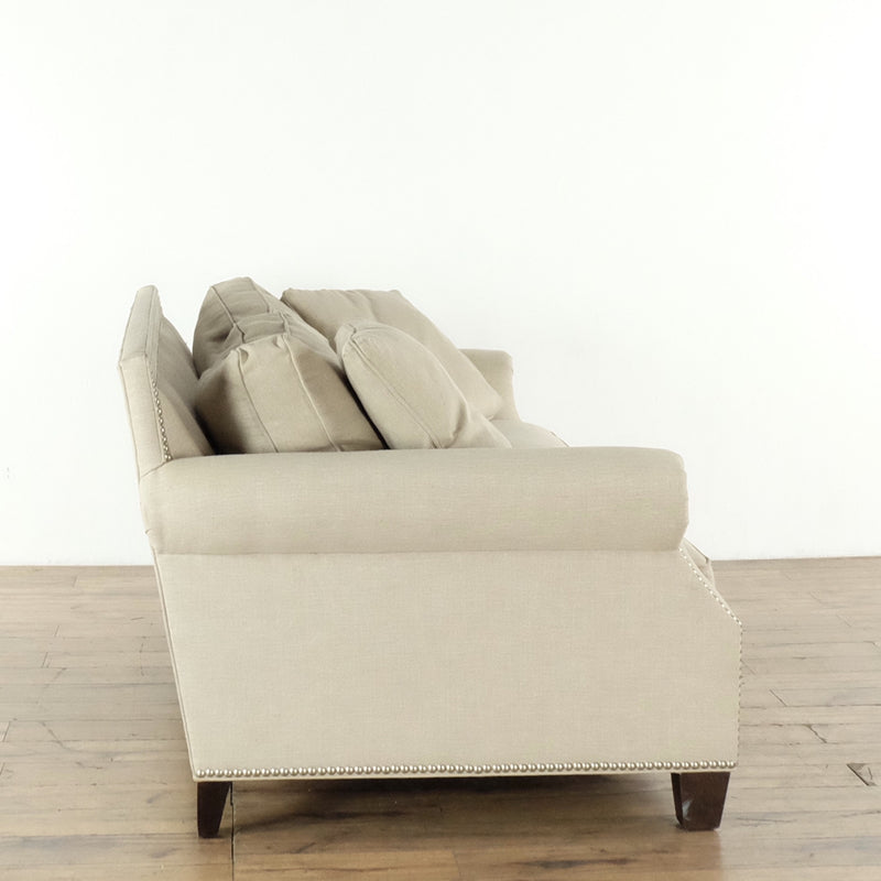 H.D. Buttercup Contemporary Beige Upholstered Sofa