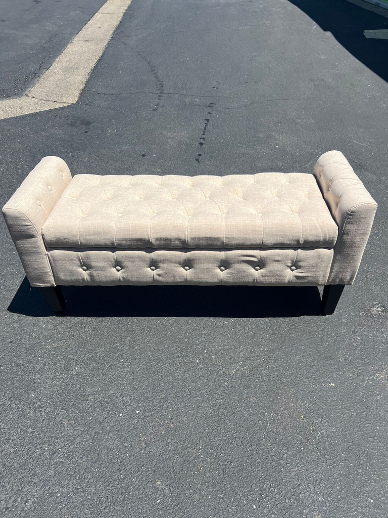 a couch with a large white couch seat on it 