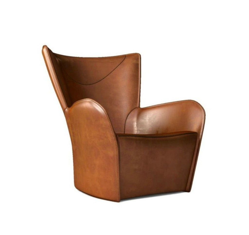 Contemporary lounge chair by Molten & C, featuring a unique swivel base and bold artistic form from 2015.