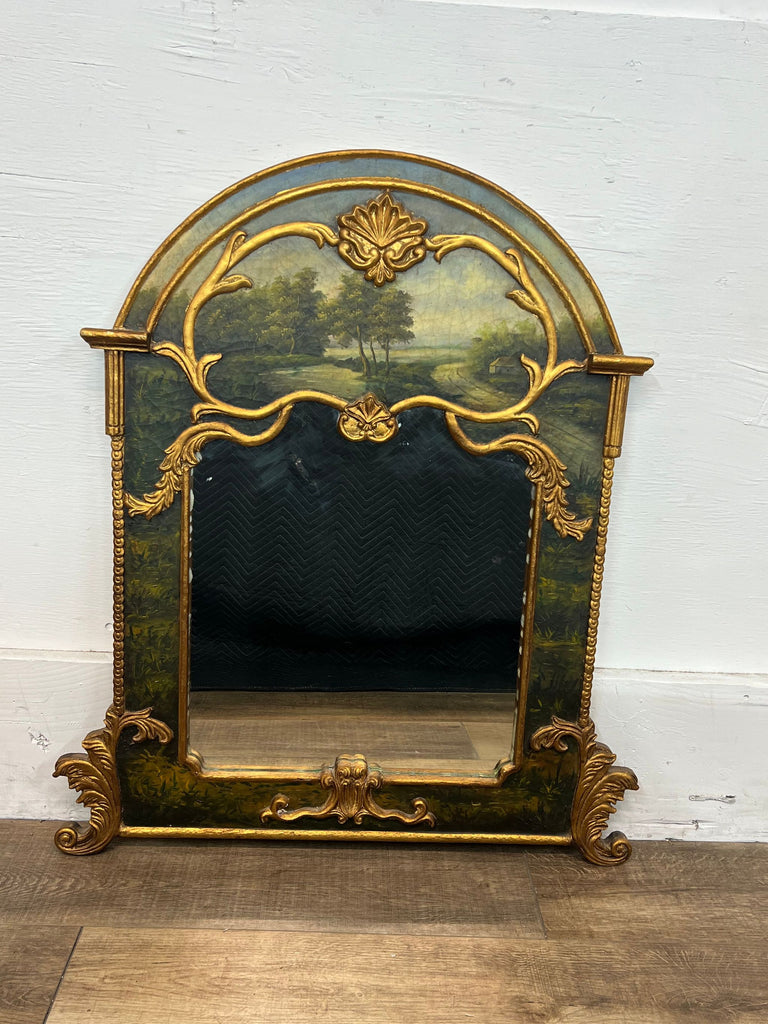 Gilt Wood Hand Painted Mirror