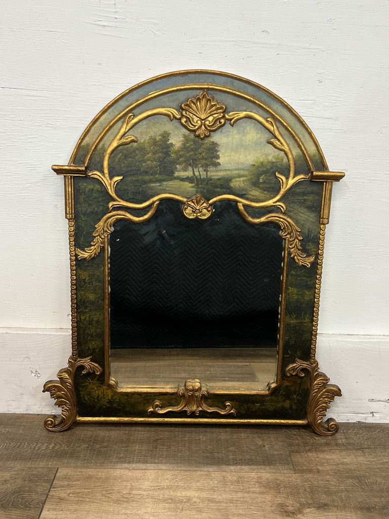 Gilt Wood Hand Painted Mirror