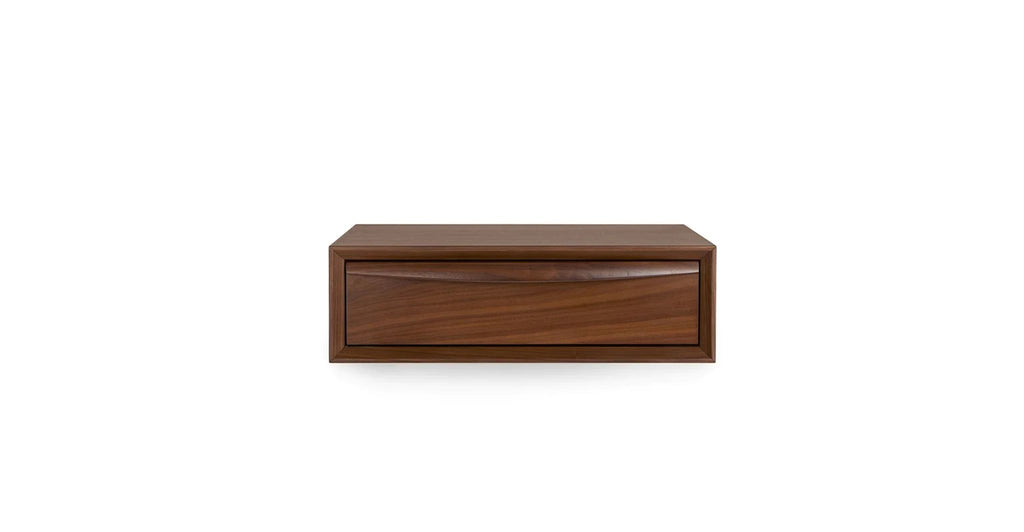 Article Lenia Floating Nightstand in Walnut (New)