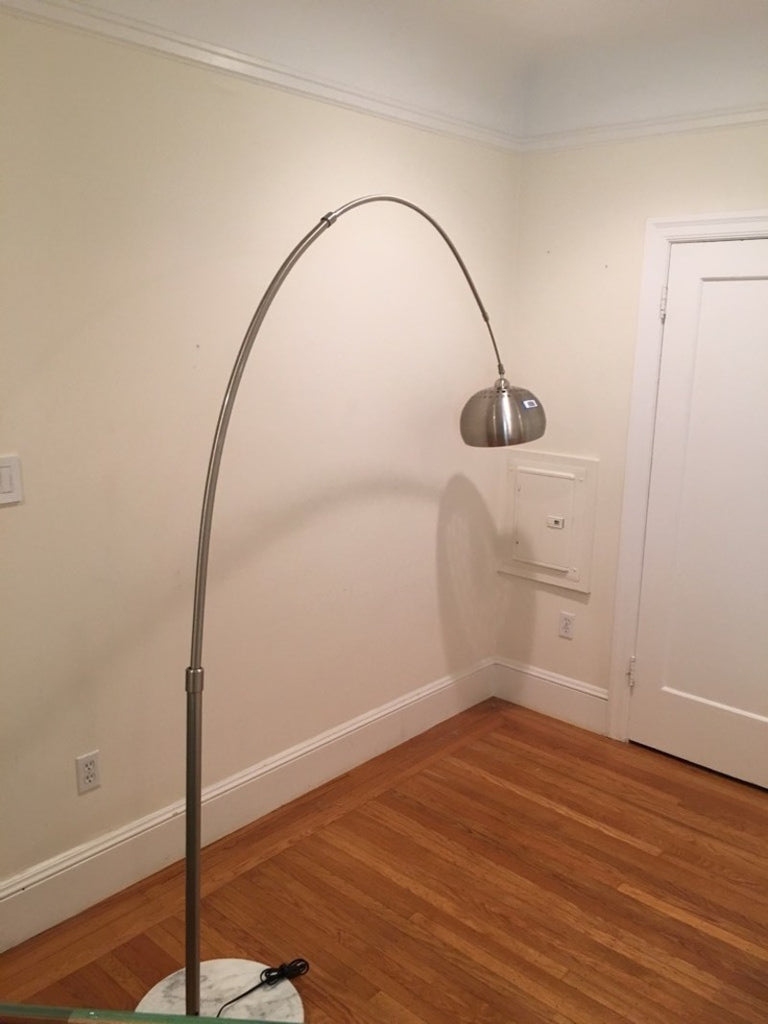 Modern arch floor lamp with marble base
