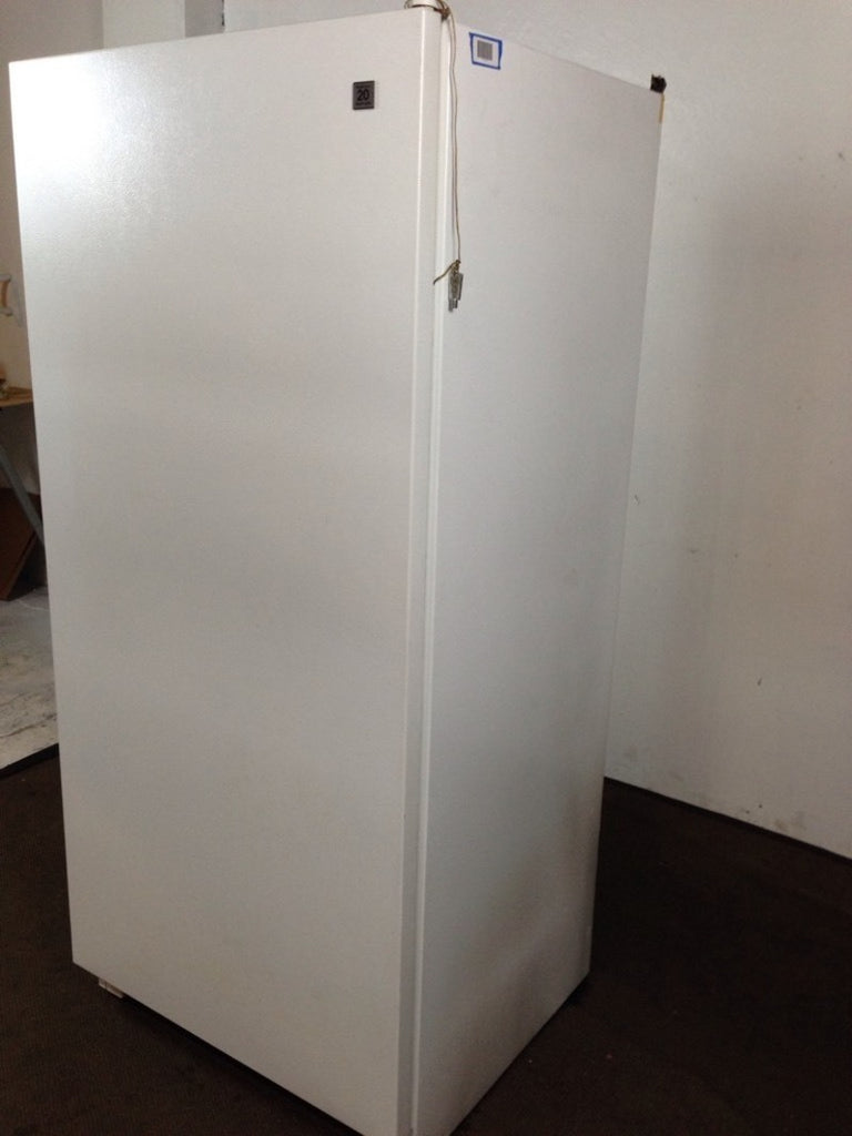 3. Kenmore Frostless refrigerator in white, seen from an angle with the brand and model indicator visible.