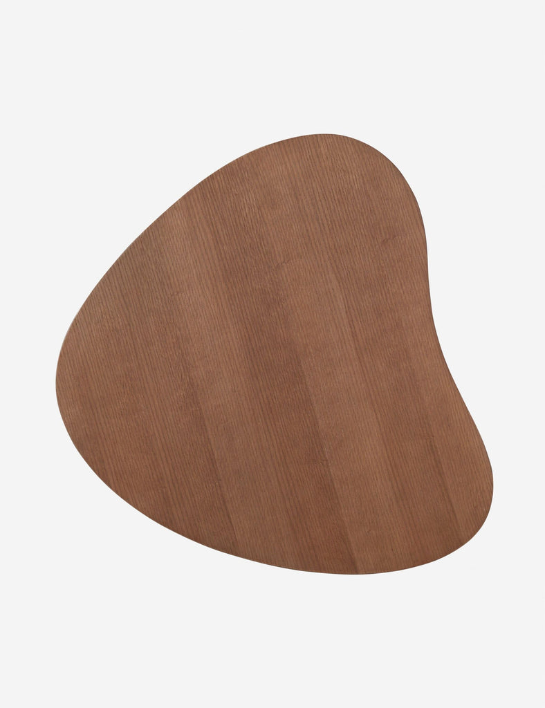 Top-down view of the Reperch coffee table showing its smooth, irregularly shaped wooden surface.