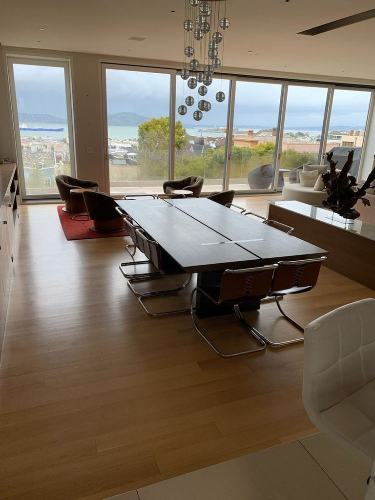 Split Contemporary Dining Table by Holly Hunt Studio