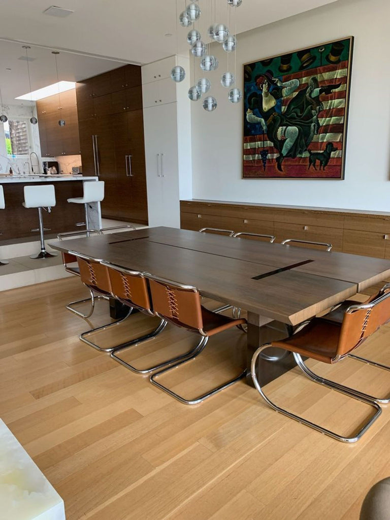 a dining table with a rectangular top and a rectangular top.