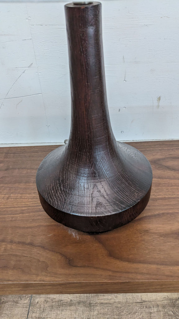 Sandy Wood Tone Funnel Table Lamp